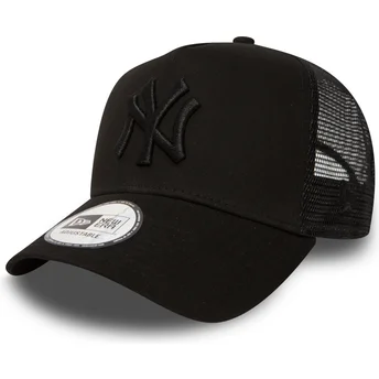 Mützen gebogen schwarz snapback für Kinder A Frame Clean der New York Yankees MLB von New Era