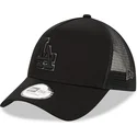 schwarze-trucker-kappe-mit-schwarzem-logo-9forty-a-frame-der-los-angeles-dodgers-mlb-von-new-era