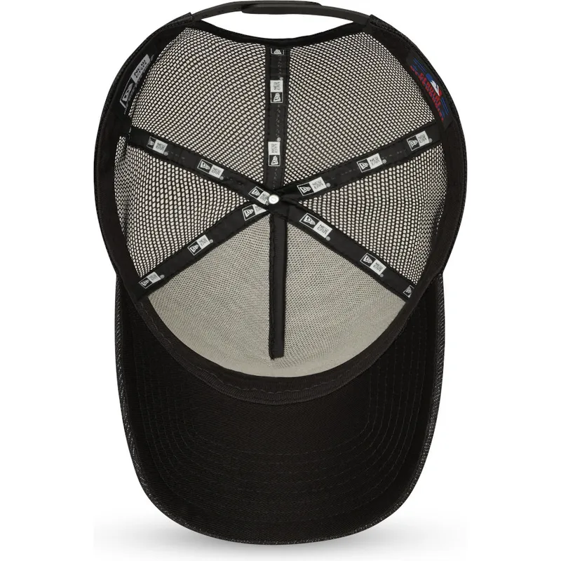 schwarze-trucker-kappe-mit-schwarzem-logo-9forty-a-frame-der-los-angeles-dodgers-mlb-von-new-era