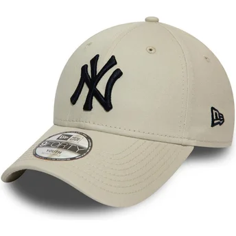 Mützen gebogen beige verstellbares band für Kinder 9FORTY League Essential der New York Yankees MLB von New Era