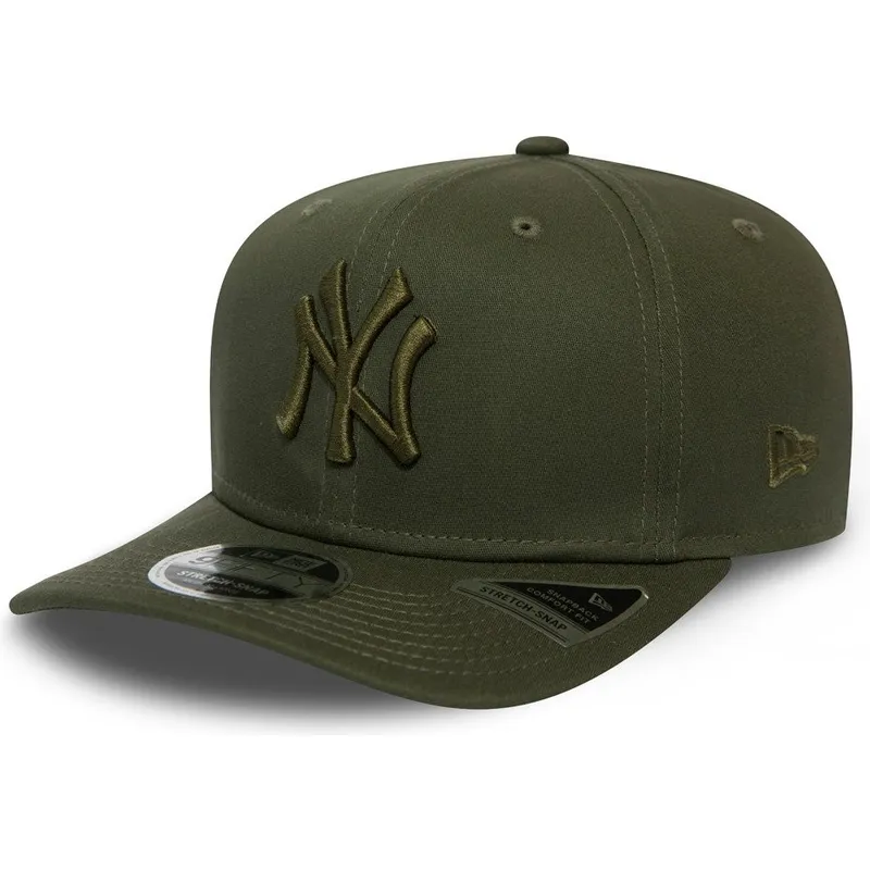 mutzen-gebogen-grun-snapback-9fifty-stretch-snap-league-essential-der-new-york-yankees-mlb-von-new-era