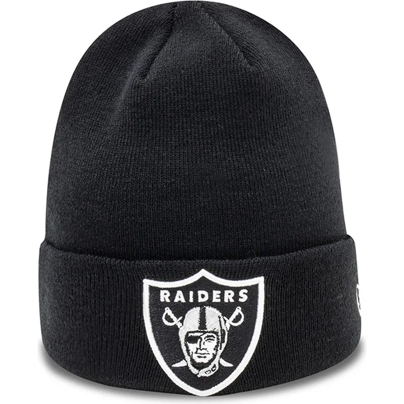 schwarze-essential-cuff-mutze-der-las-vegas-raiders-nfl-von-new-era