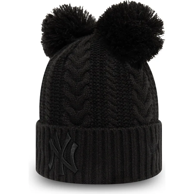 mutzen-pompon-schwarz-doble-knit-cuff-der-new-york-yankees-mlb-von-new-era