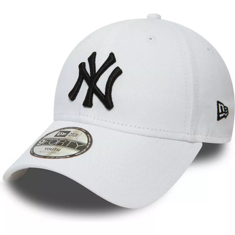casquette-courbee-blanche-ajustable-pour-enfant-9forty-league-essential-new-york-yankees-mlb-new-era