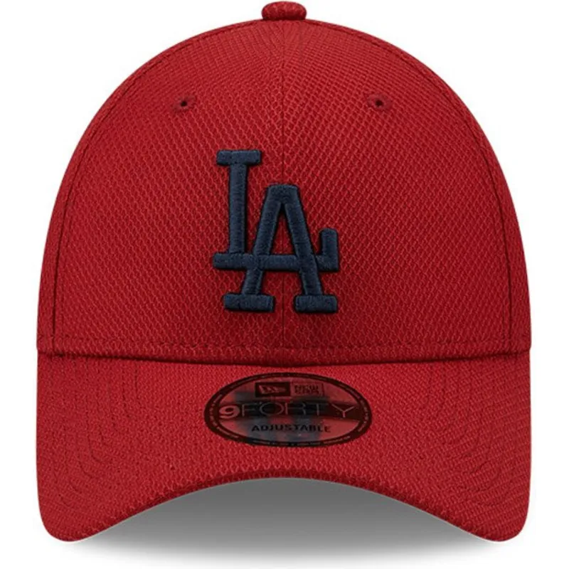 mutzen-gebogen-rot-verstellbares-band-9forty-diamond-era-der-los-angeles-dodgers-mlb-von-new-era