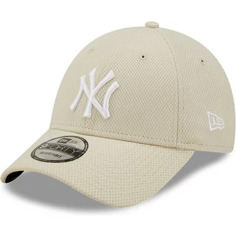 Casquette courbée beige ajustable 9FORTY Diamond Era New York Yankees MLB New Era