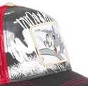 schwarze-und-rote-trucker-kappe-tom-tom2-looney-tunes-von-capslab