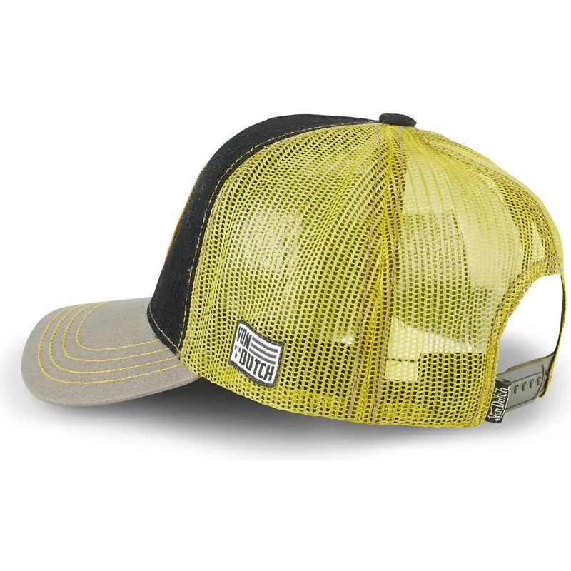 trucker-cap-schwarz-gelb-und-grau-adler-where-eagles-dare-eag-von-von-dutch