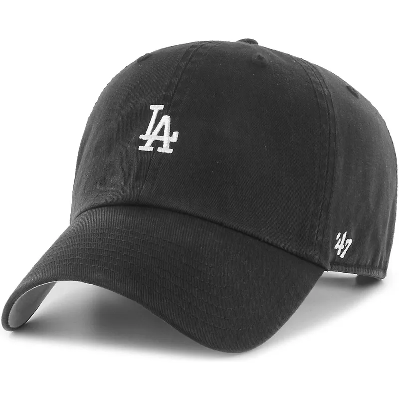 mutzen-gebogen-schwarz-verstellbares-band-clean-up-base-runner-der-los-angeles-dodgers-mlb-von-47-brand