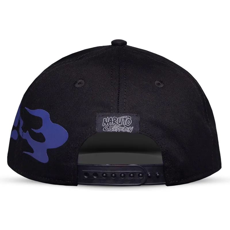 schwarze-flache-snapback-kappe-konoha-naruto-von-difuzed schwarze-flache-snapback-kappe-konoha-naruto-von-difuzed