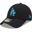 mutzen-gebogen-marineblau-verstellbares-band-9forty-league-essential-der-los-angeles-dodgers-mlb-von-new-era