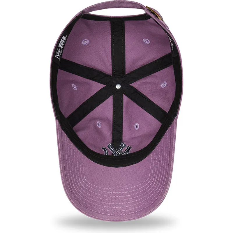 mutzen-gebogen-violett-verstellbares-band-negro-9twenty-essential-casual-classic-der-new-york-yankees-mlb-von-new-era