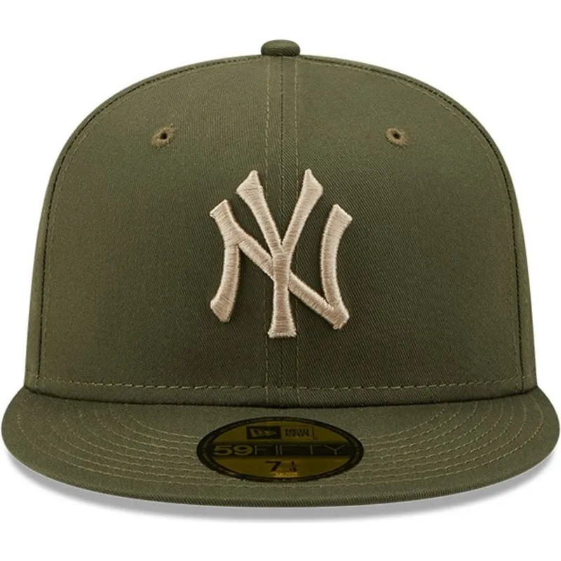 mutzen-flach-grun-angepasst-59fifty-league-essential-der-new-york-yankees-mlb-von-new-era