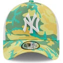 mutzen-gebogen-grun-snapback-a-frame-camo-pack-der-new-york-yankees-mlb-von-new-era