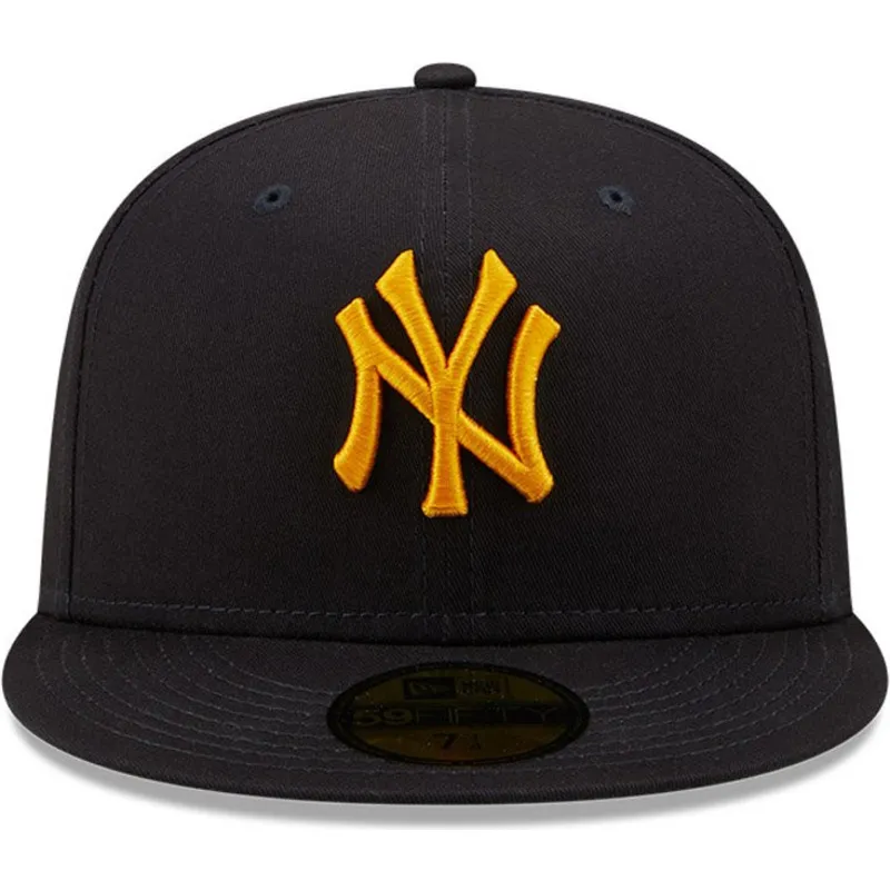 mutzen-flach-marineblau-angepasst-59fifty-league-essential-der-new-york-yankees-mlb-von-new-era