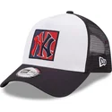 mutzen-gebogen-marineblau-snapback-a-frame-frame-team-patch-der-new-york-yankees-mlb-von-new-era
