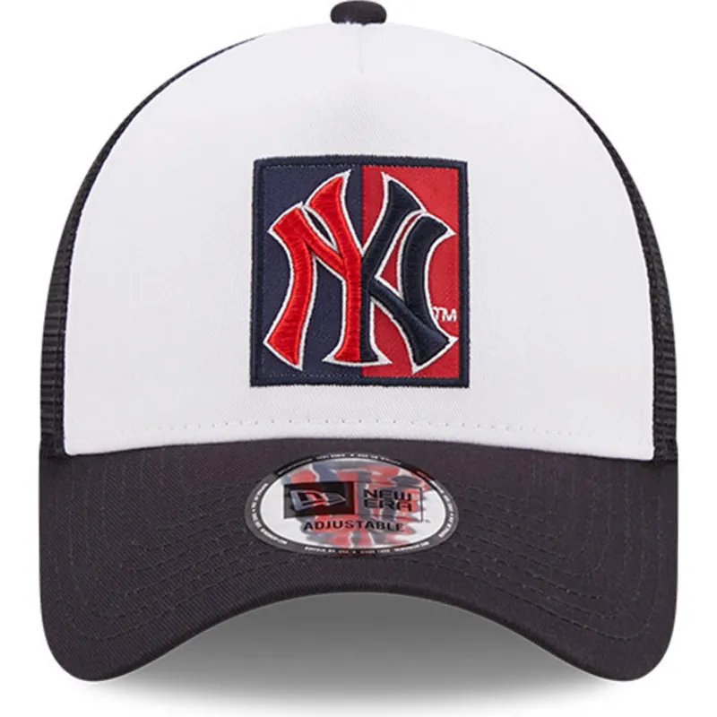 mutzen-gebogen-marineblau-snapback-a-frame-frame-team-patch-der-new-york-yankees-mlb-von-new-era