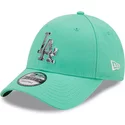 casquette-courbee-verte-ajustable-9forty-infill-los-angeles-dodgers-mlb-new-era