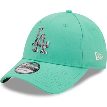 New Era Curved Brim 9FORTY Infill Los Angeles Dodgers MLB Green Adjustable Cap