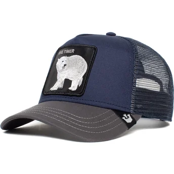 Goorin Bros. Polar Bear Big Timer Iceberg The Farm Navy Blue, Grey and Black Trucker Hat