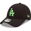mutzen-gebogen-schwarz-verstellbares-band-9forty-neon-pack-der-los-angeles-dodgers-mlb-von-new-era
