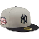 casquette-plate-grise-et-bleue-marine-ajustee-59fifty-side-patch-new-york-yankees-mlb-new-era