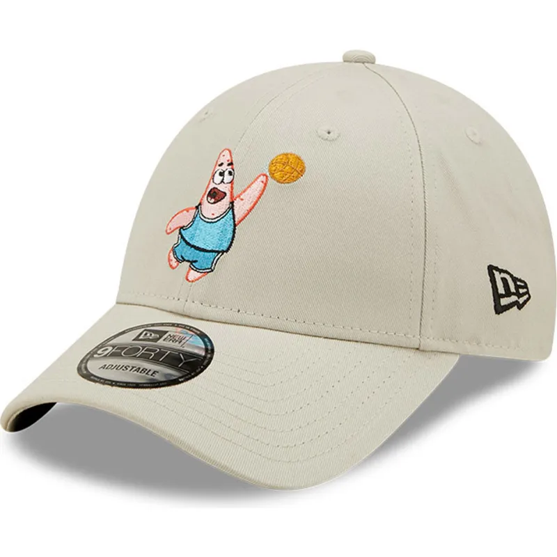 mutzen-gebogen-beige-verstellbares-band-9forty-sporty-der-patricio-estrella-bob-esponja-von-new-era