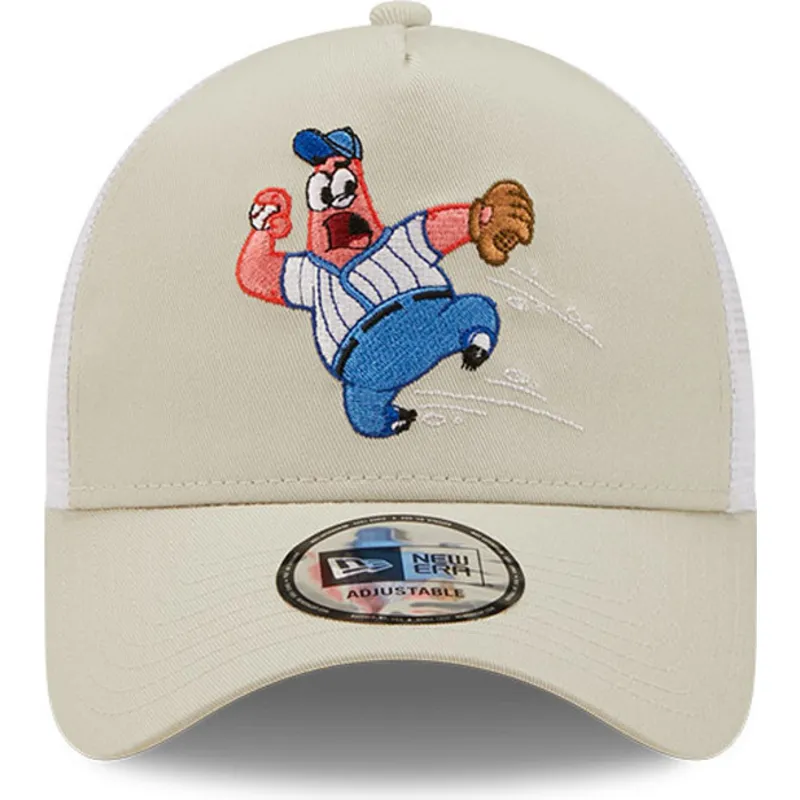 mutzen-gebogen-beige-snapback-a-frame-sporty-der-patricio-estrella-bob-esponja-von-new-era mutzen-gebogen-beige-snapback-a-frame-sporty-der-patricio-estrella-bob-esponja-von-new-era