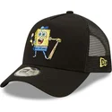 mutzen-gebogen-schwarz-snapback-a-frame-sporty-der-bob-esponja-von-new-era
