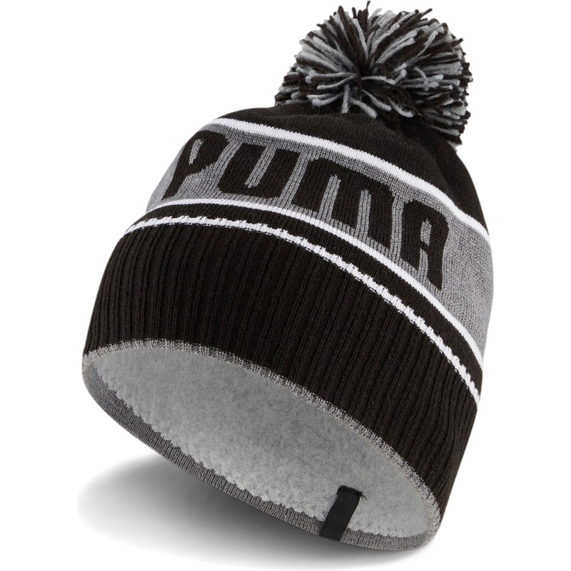 puma-black-beanie-with-pompom