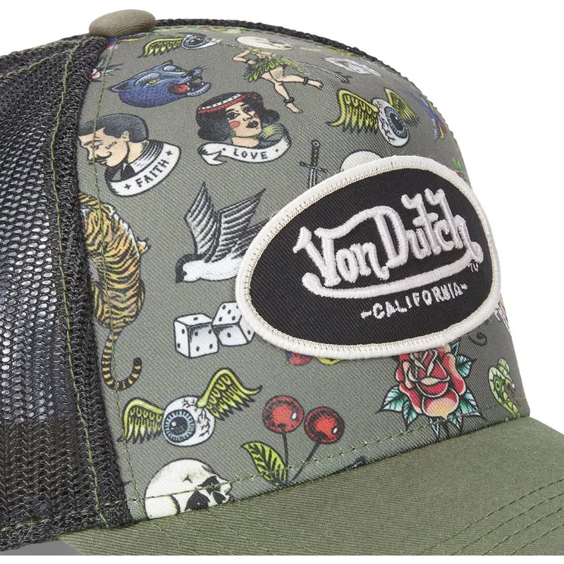 trucker-cap-grun-und-schwarz-tattoo-tat-k-von-von-dutch trucker-cap-grun-und-schwarz-tattoo-tat-k-von-von-dutch