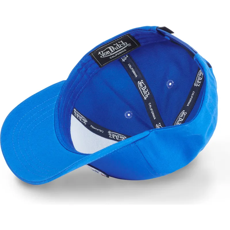 blaue-gebogene-snapback-kappe-kustom-kulture-col-rblu-von-von-dutch