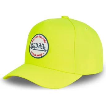 Von Dutch Curved Brim Kustom Kulture COL YEL1 Yellow Snapback Cap