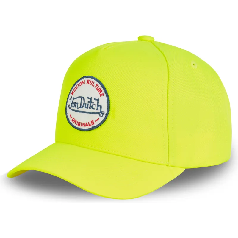 gelbe-gebogene-snapback-kappe-kustom-kulture-col-yel1-von-von-dutch