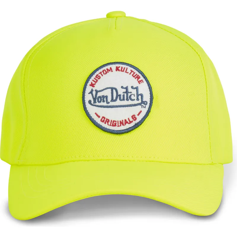 gelbe-gebogene-snapback-kappe-kustom-kulture-col-yel1-von-von-dutch