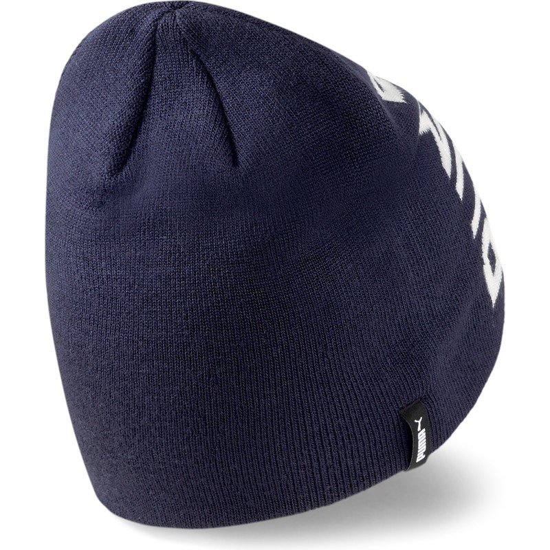 puma-essentials-classic-cuffless-navy-blue-beanie