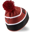 puma-red-and-black-beanie-with-pompom