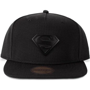 Difuzed Curved Brim Superman Metal Badge DC Comics Black Snapback Cap
