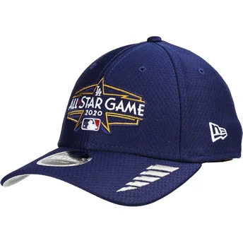 Mützen gebogen blau snapback 9FORTY Washed Pack Split der Los Angeles Dodgers MLB von New Era