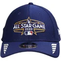 blaue-gebogene-snapback-cap-9forty-washed-pack-split-logo-der-los-angeles-dodgers-mlb-von-new-era