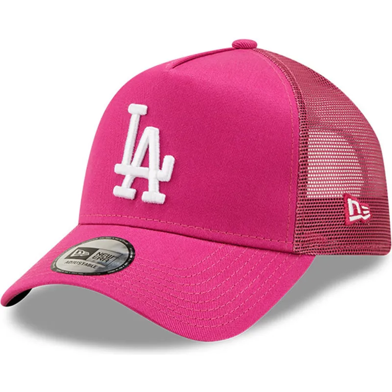 mutzen-gebogen-rosa-snapback-a-frame-tonal-mesh-der-los-angeles-dodgers-mlb-von-new-era
