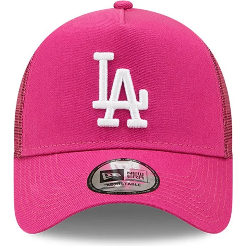 mutzen-gebogen-rosa-snapback-a-frame-tonal-mesh-der-los-angeles-dodgers-mlb-von-new-era