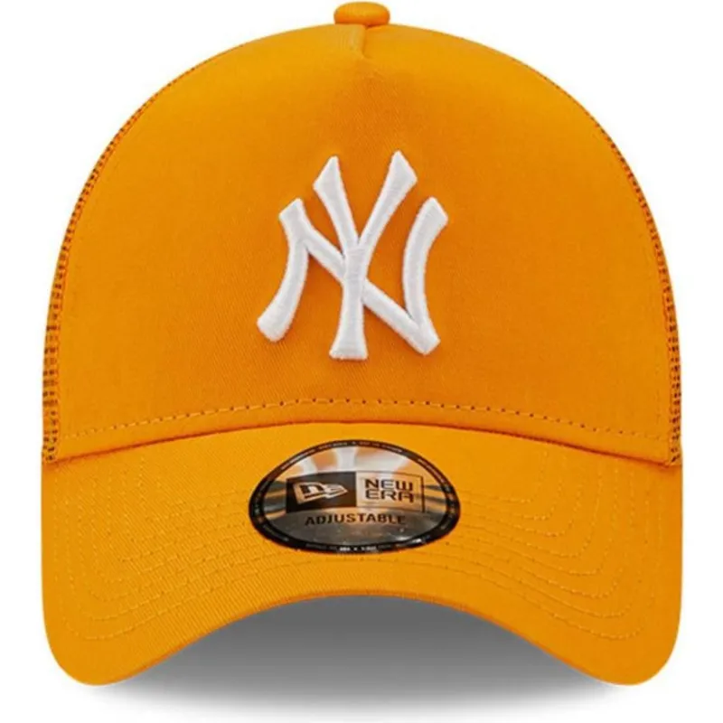 mutzen-gebogen-orange-snapback-a-frame-tonal-mesh-der-new-york-yankees-mlb-von-new-era