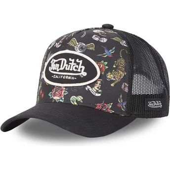 Mützen gebogen schwarz snapback Tattoo TAT NR von Von Dutch