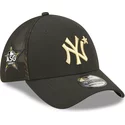 casquette-trucker-noire-ajustee-avec-logo-dore-39thirty-all-star-game-new-york-yankees-mlb-new-era