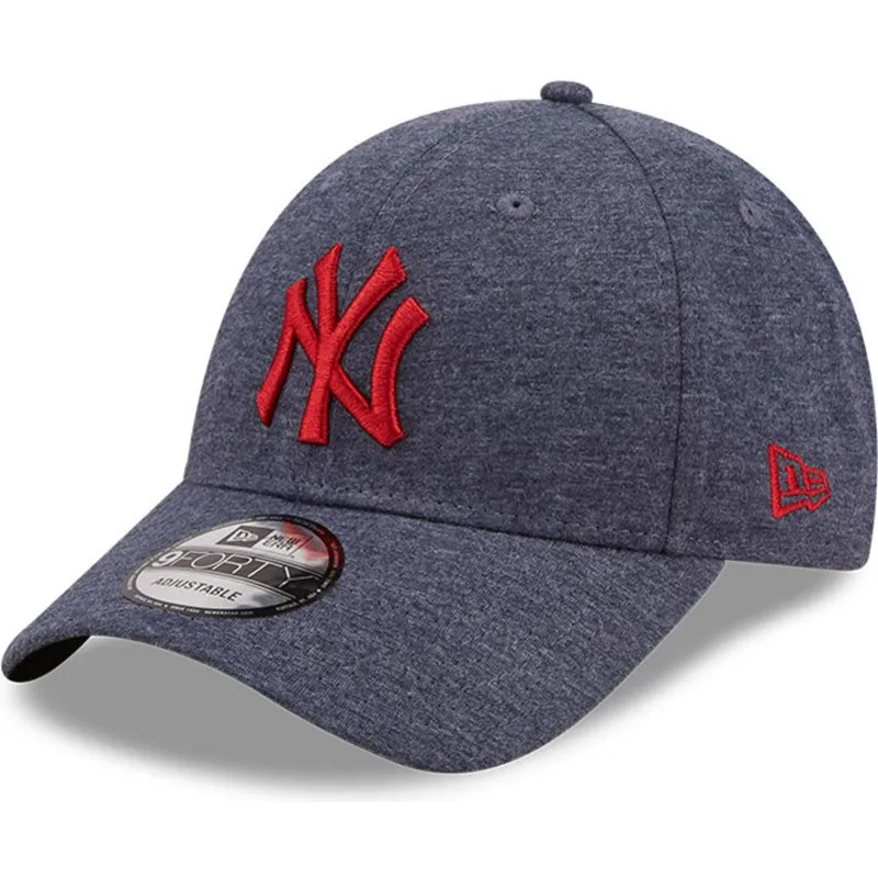 mutzen-gebogen-grau-verstellbares-band-9forty-jersey-essential-der-new-york-yankees-mlb-von-new-era