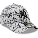 casquette-courbee-blanche-ajustable-9forty-marble-new-york-yankees-mlb-new-era