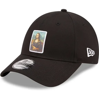 New Era Curved Brim 9FORTY Patch Mona Lisa Le Louvre Black Adjustable Cap