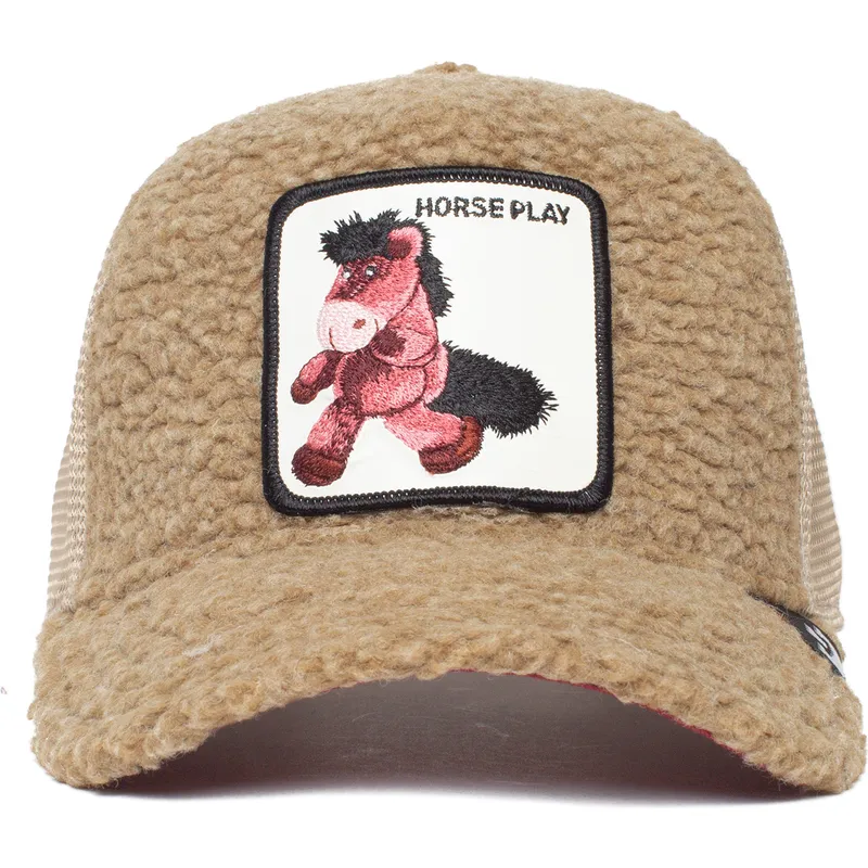mutzen-gebogen-braun-snapback-de-borreguillo-caballo-der-peluche-horse-play-the-farm-the-farm-von-goorin-bros