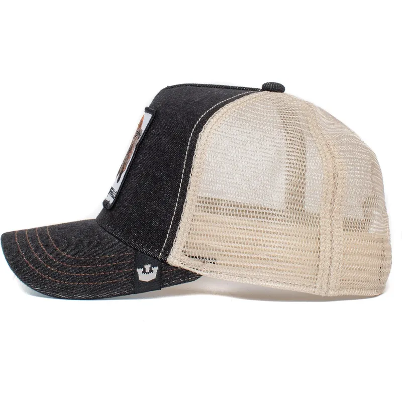 trucker-cap-schwarz-und-weiss-buffel-the-buffalo-the-farm-von-goorin-bros